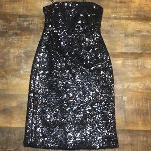 Banana Republic fur & sequin dress size 2